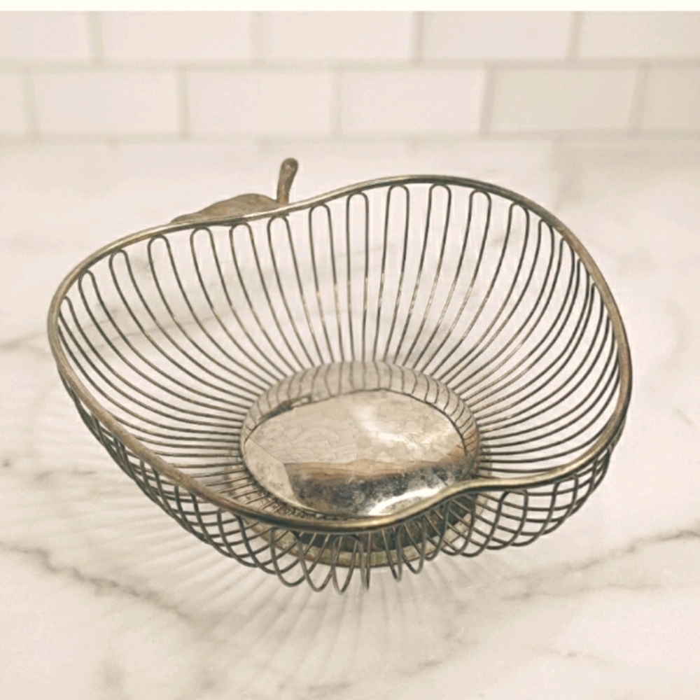 Beautifully oxidized silver plated wire basket
